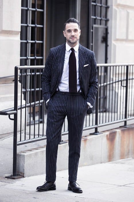 Guys Outfits Navy Blue Suit Black Shoes Ideas