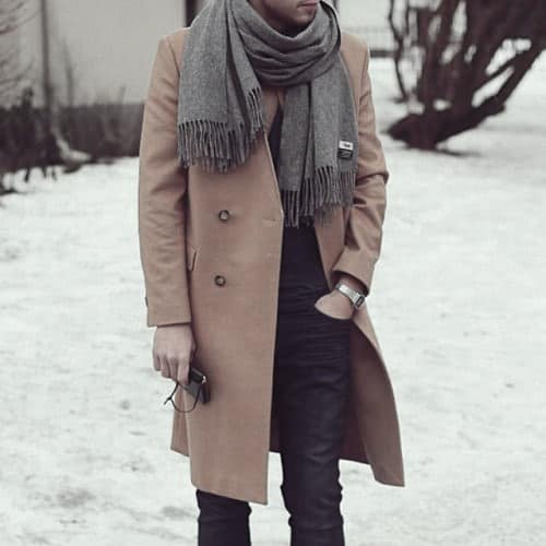 Guys Outfits Winter Outfits Ideas With Grey Scarf