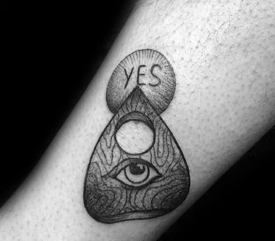 Guys Planchette Tattoos On Forearm