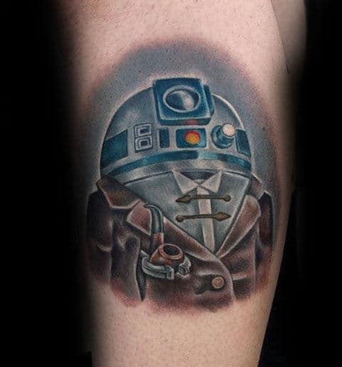 Guys Rd2d Wearing Suit With Pipe Arm Tattoo Design