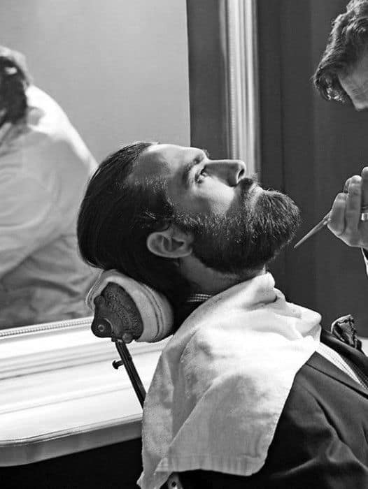 Guys Short Length Slicked Back Hair