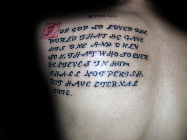 Guys Shoulder Blade John 316 Tattoos