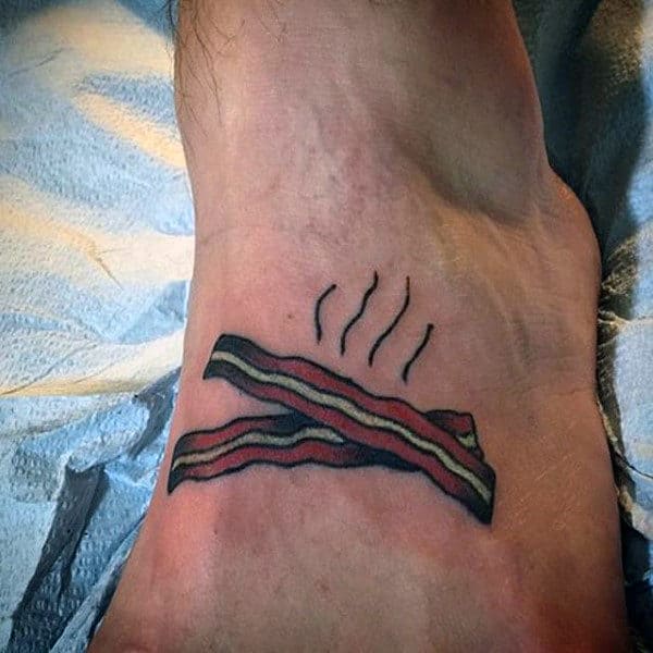 Guys Side Ribs Bacon Tattoo