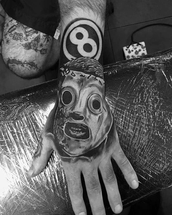 Guys Slipknot Tattoo Design Ideas On Hand