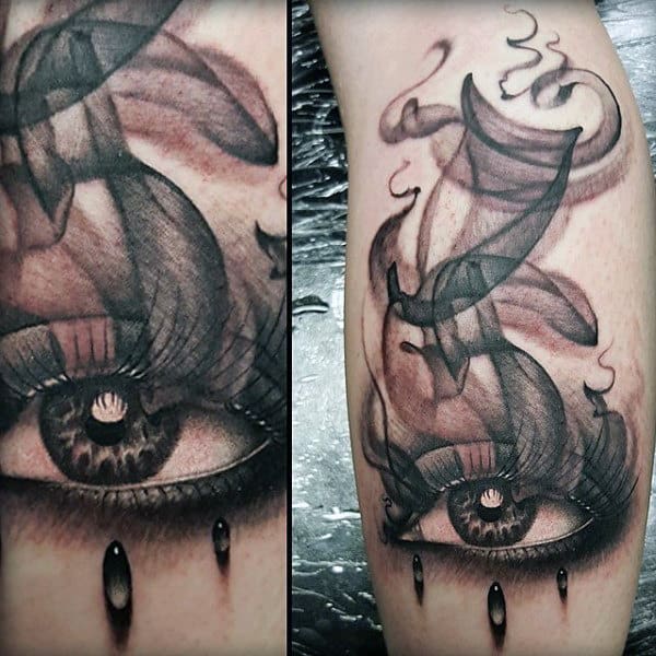 Guy's Smoking Eye Tattoos