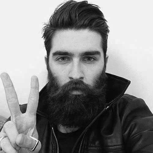 Guys Styles For Thick Hair Medium Length With Beard