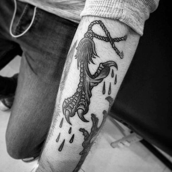Guys Talon Tattoo Design Ideas On Inner Forearm