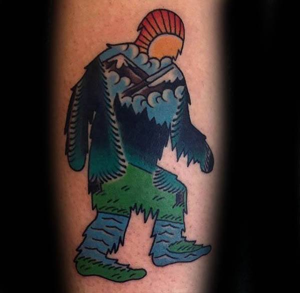 Guys Tattoo Ideas Bigfoot Designs