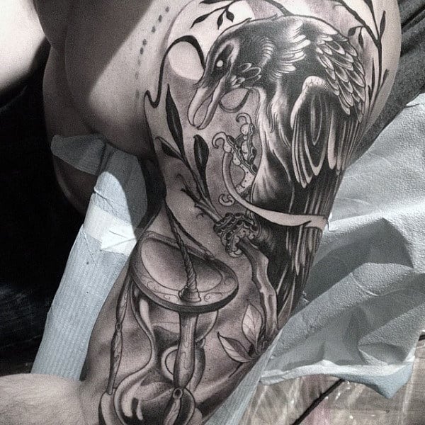 Guys Tattoos Of Hourglass