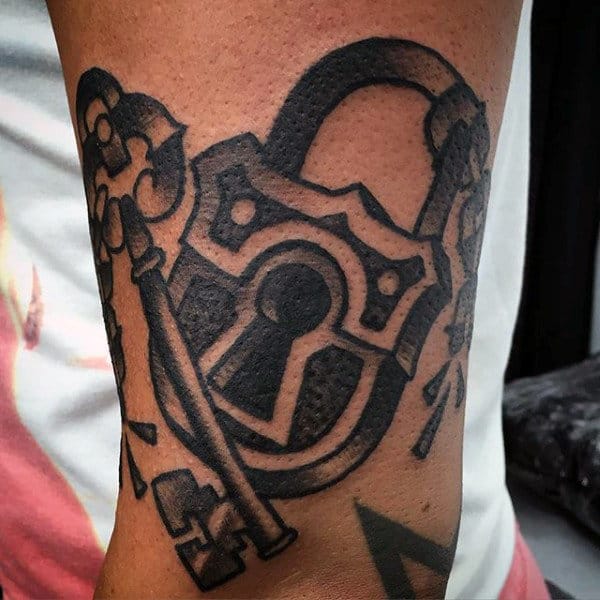Guys Tattoos Of Keys On Arm