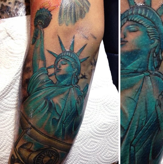 Guys United States Statue Of Liberty Tattoo