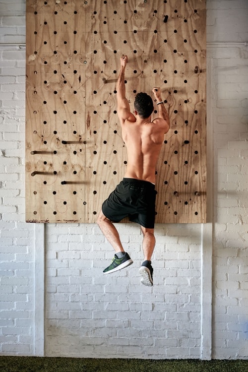 gym wall functional display pegboard