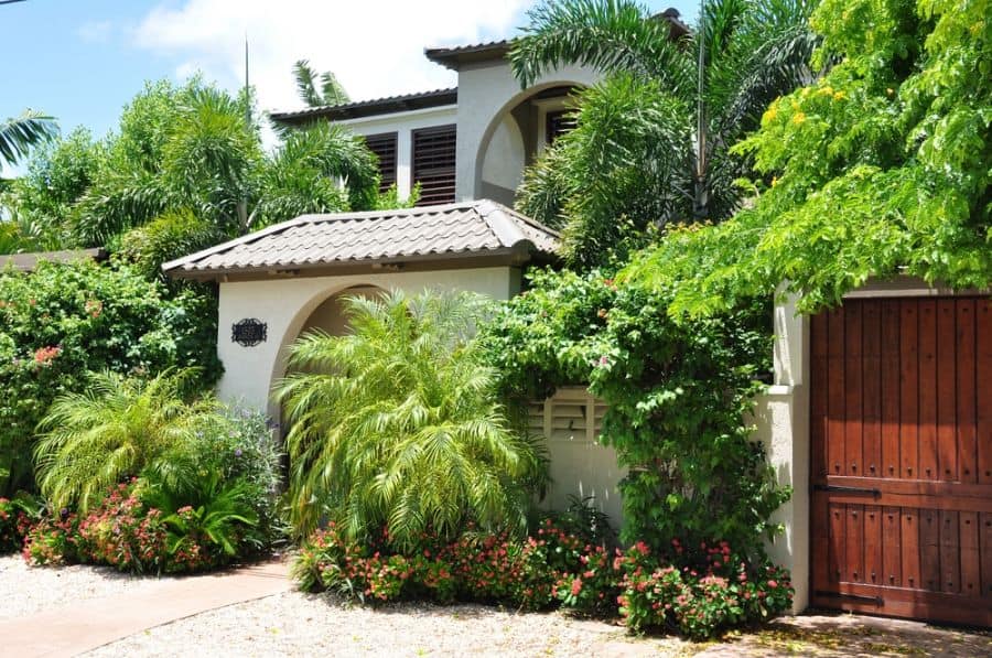 front yard spanish-style home