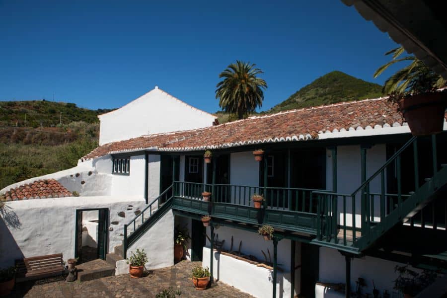 white hacienda style spanish home