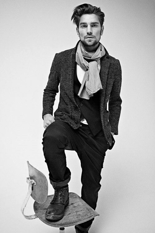 Textured side-swept quiff