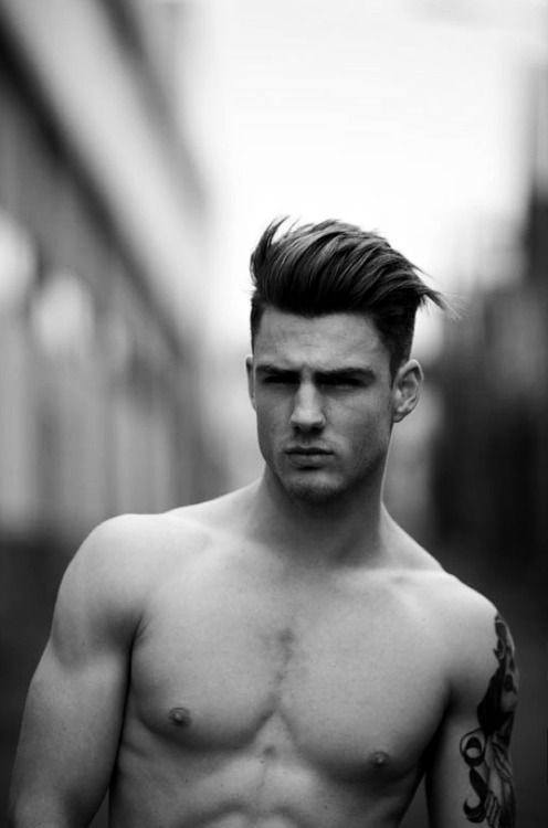 Textured pompadour with a fade