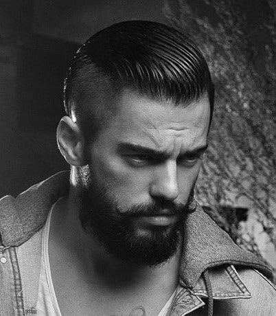Slicked Back Hairstyles Shaved Side For Men