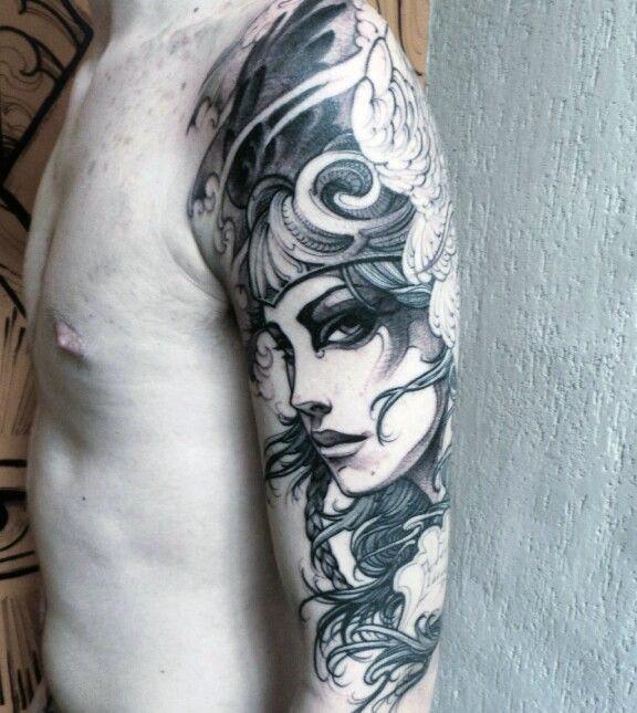 Half Arm Guys Valkyrie Tattoo