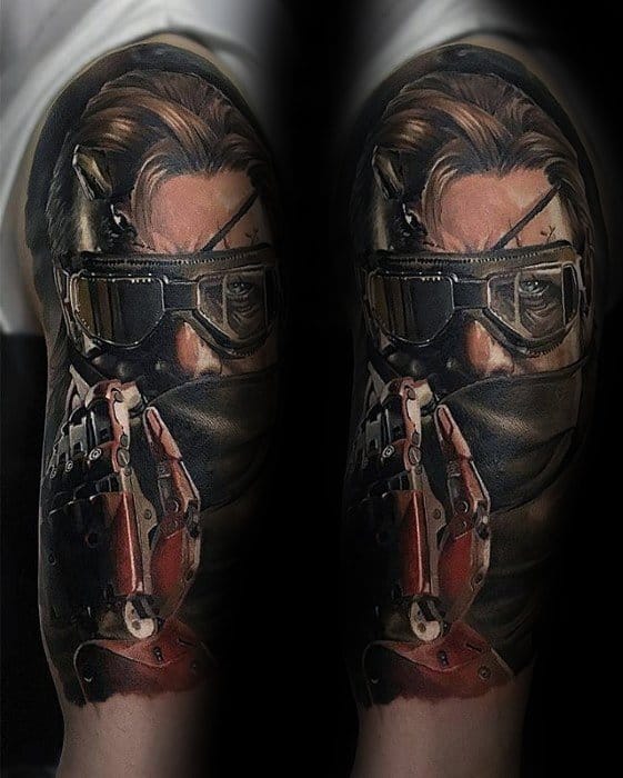 Half Sleeve Gamer Guys Tattoo Ideas