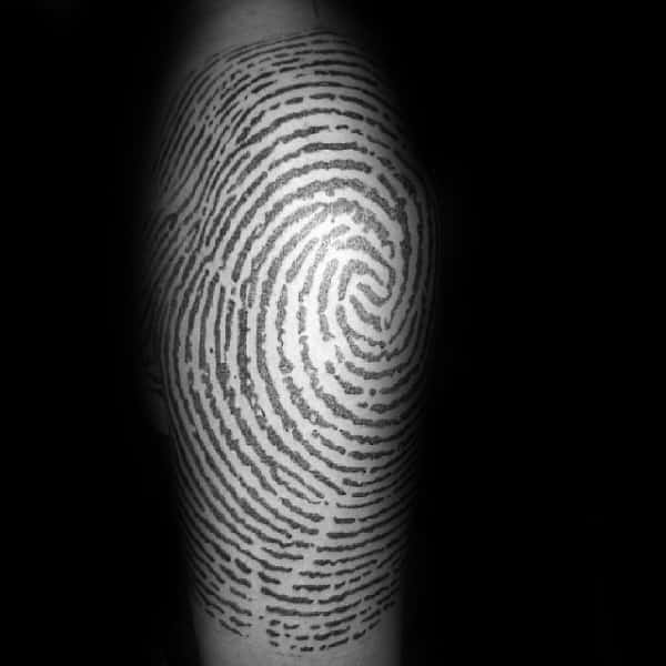 Half Sleeve Mens Fingerprint Tattoos