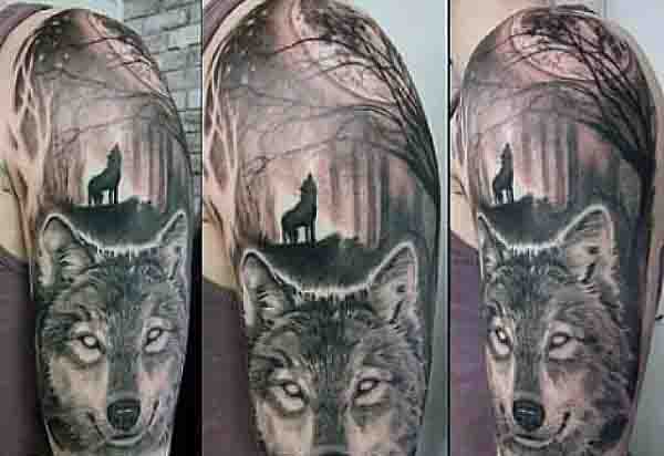 Half Sleeve Moon Tattoo Ideas For Men