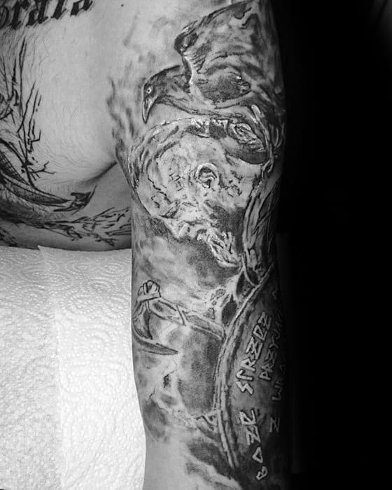 Half Sleeve Ragnar Tattoo