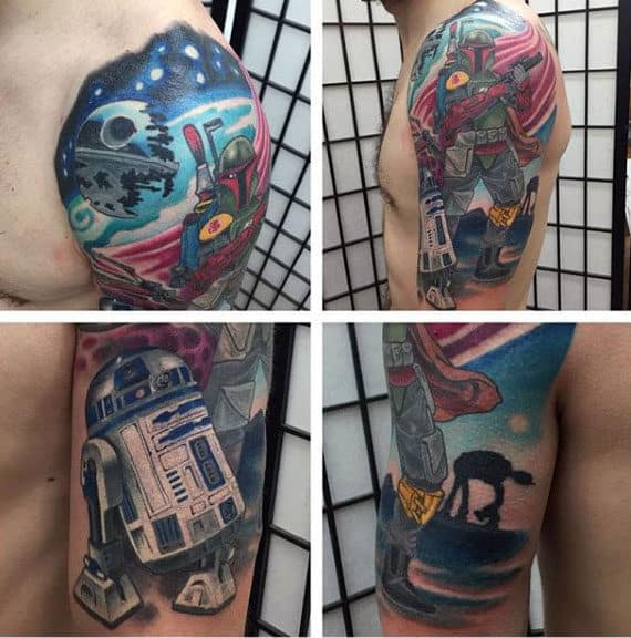 Half Sleeve Rd2d Male Tattoos