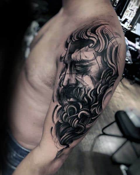 Half Sleeve Remarkable Sketch Tattoos For Males