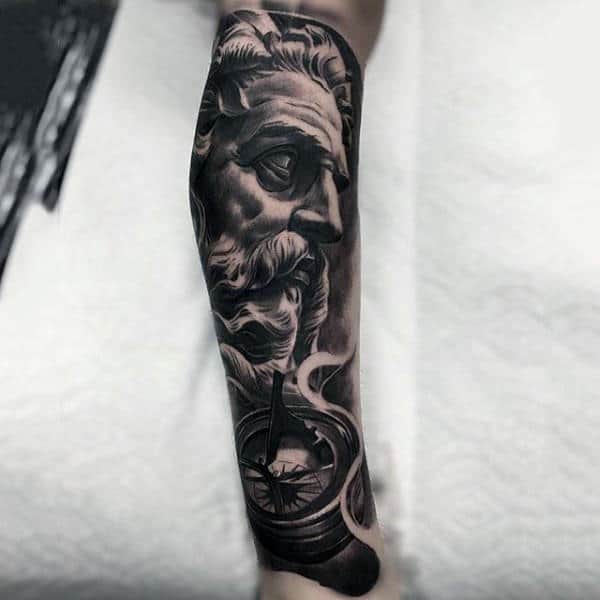 Half Sleeve Tattoos Forearm For Guys Compass