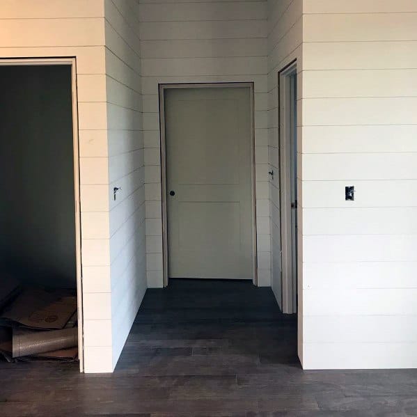 classic white shiplap wall