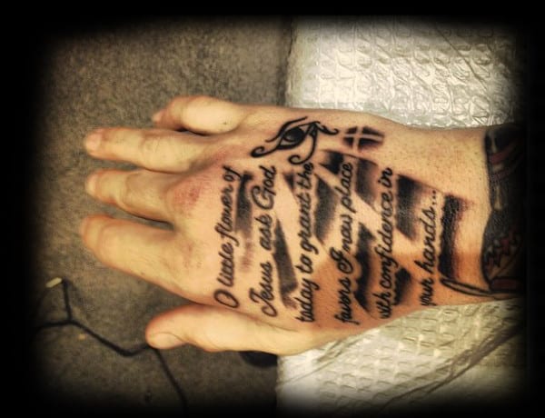 Hand Bible Verse Tattoo Ideas For Men