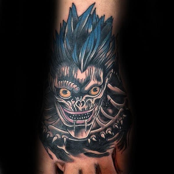 Hand Death Note Male Tattoos