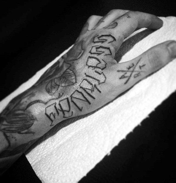 Hand Masculine Fearless Tattoos For Men