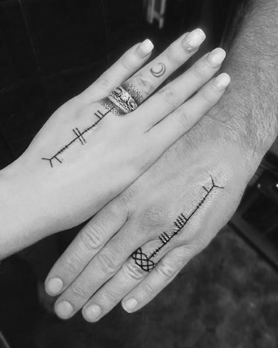 Hand Ogham Male Tattoo Designs
