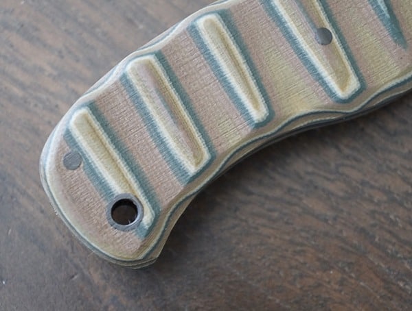 Handle Details Case Winkler Sculpted Multi Cam G 10 Skinner Knife