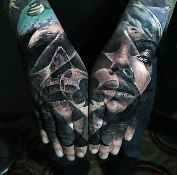 Hands Badass Skull Tattoo Designs For Guys