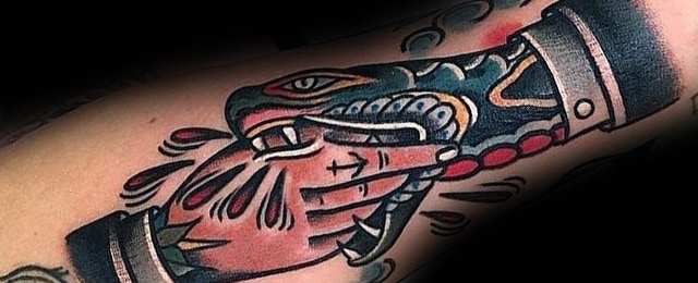Handshake Tattoo Designs For Men