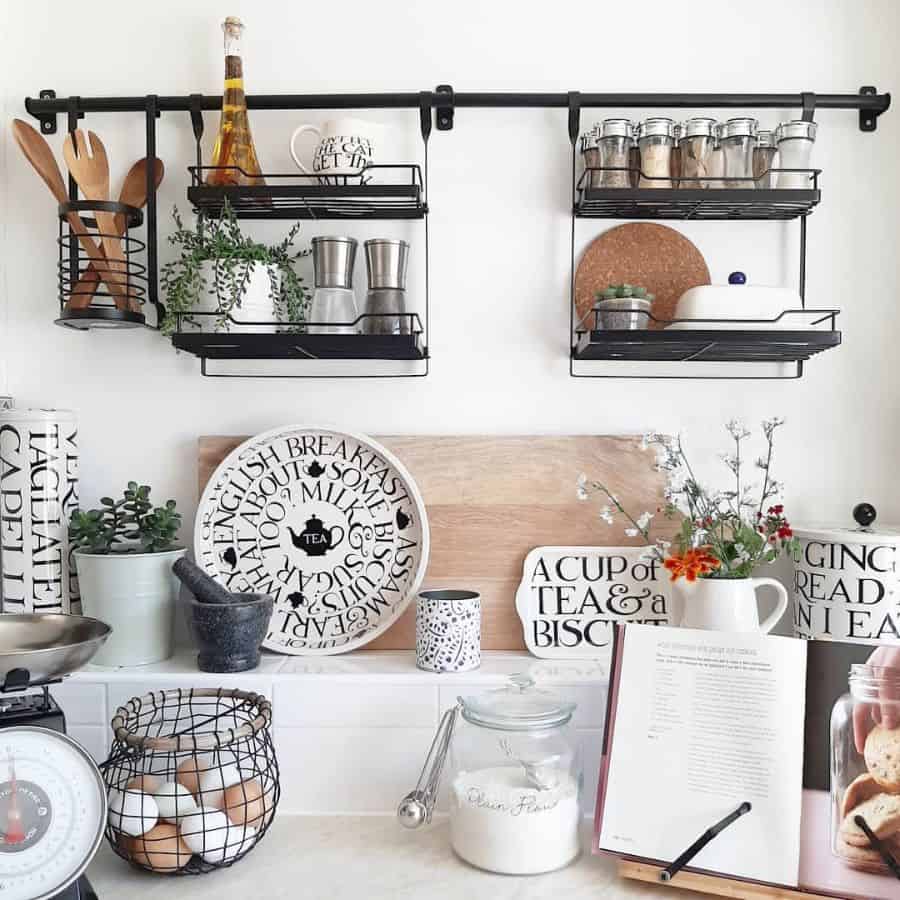 hanging shelves kitchen storage ideas