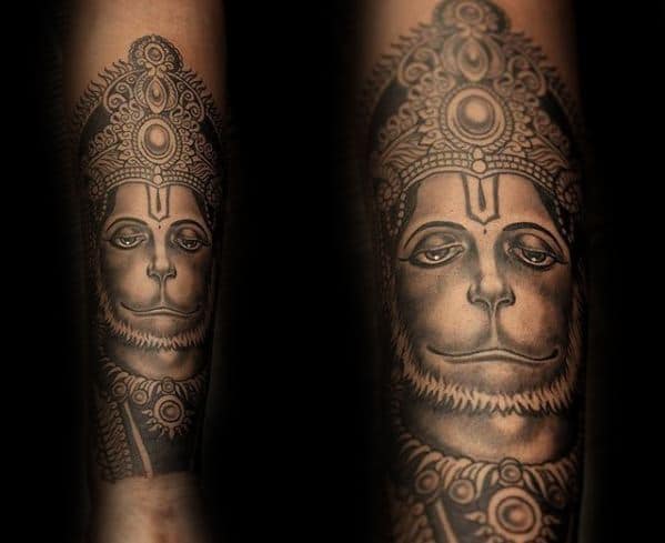 Hanuman Tattoo Ideas On Guys Forearm Sleeve
