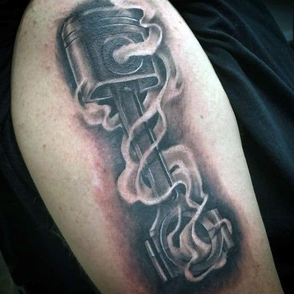 Harley Davidson Engine Piston Tattoos On Guys