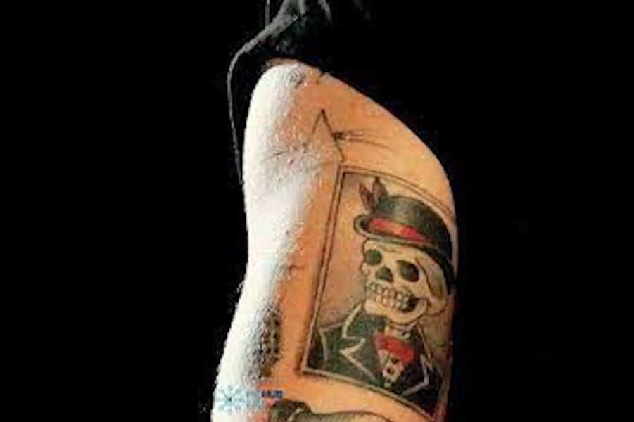 Skeleton in a Suit Tattoo