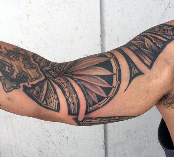 Hawaiian Bicep Tattoos For Guys
