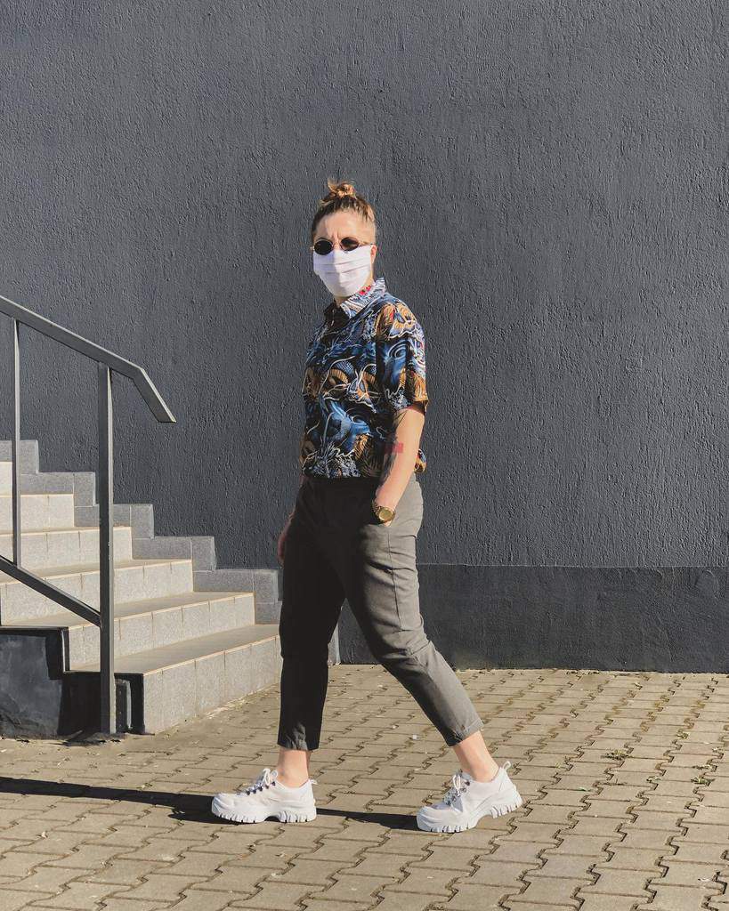 Hawaiian Shirt Japanese Style Facemask Outfit