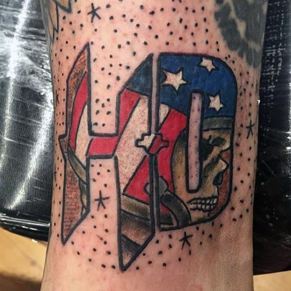 Hd Old School Harley Davidson Tattoos For Men With Dotwork