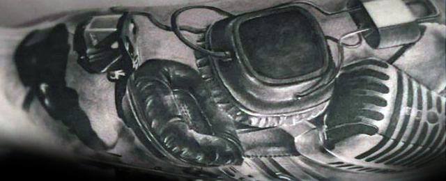 Headphones Tattoo Designs For Men