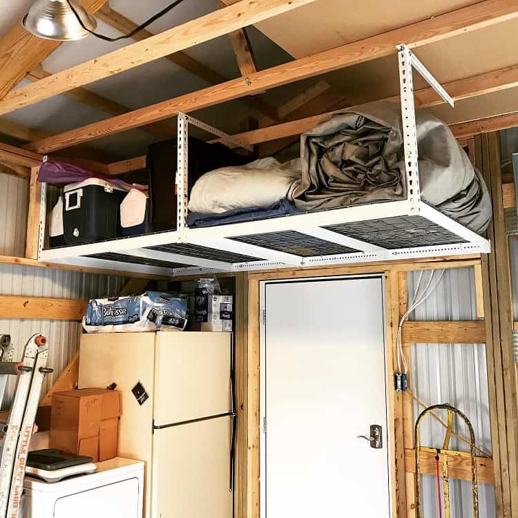 heavy duty overhead hanging garage storage shelf storage