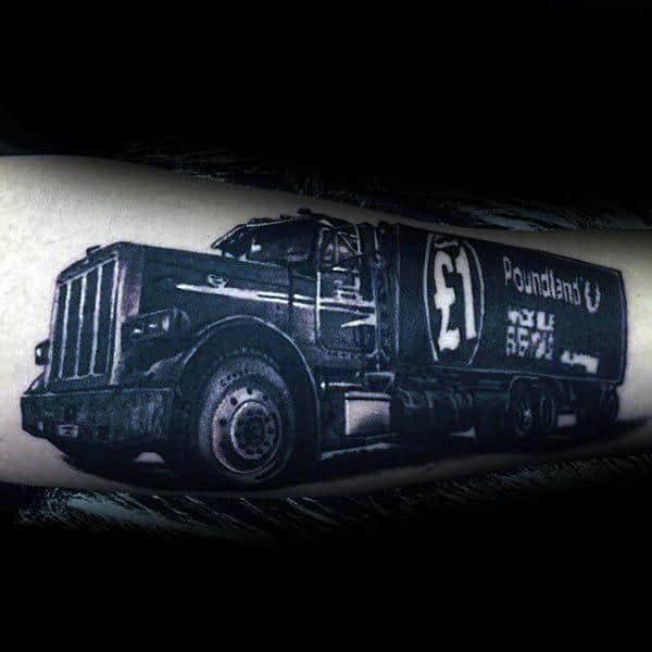 Heavy Duty Truck Guys Arm Tattoos