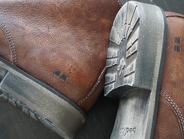 Heel Detail Mens Bed Stu The Hover Ii Boots In Teak Driftwood Leather