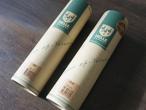 Helle Arv And Utvaer Knives In Tube Packaging