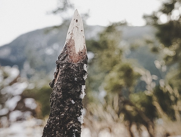 Helle Norway Sharpening Wood Stick Into Spear Outdoor Field Test
